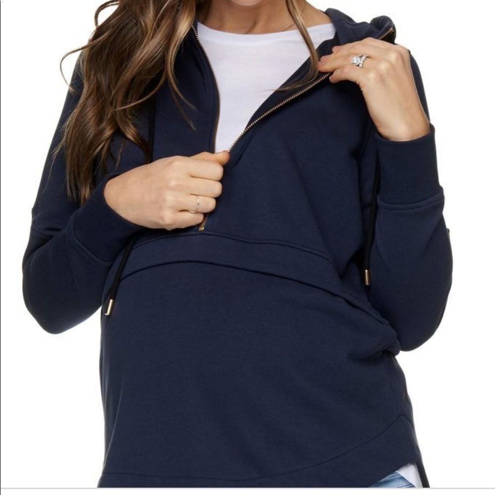 Navy Blue maternity hoodie